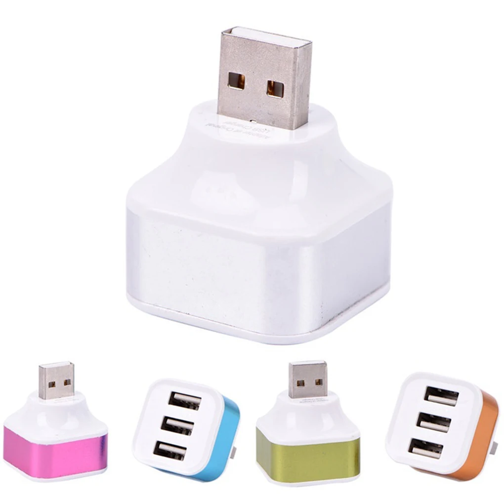 1 USB штекер 3 USB женский порт пластиковый разветвитель концентратор зарядный кабель адаптер зарядное устройство