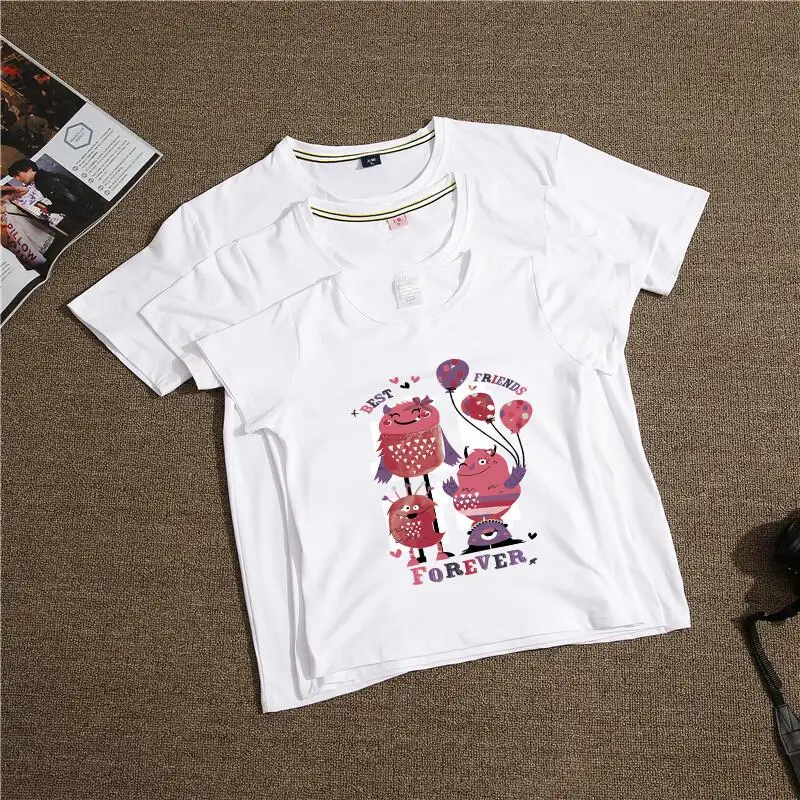 

New Cartoon Matching Outfits Mother Daughter Clothes Cotton Novelty Family Christmas Pajamas Short Sleeve 3D Print tshirt 5QZ17
