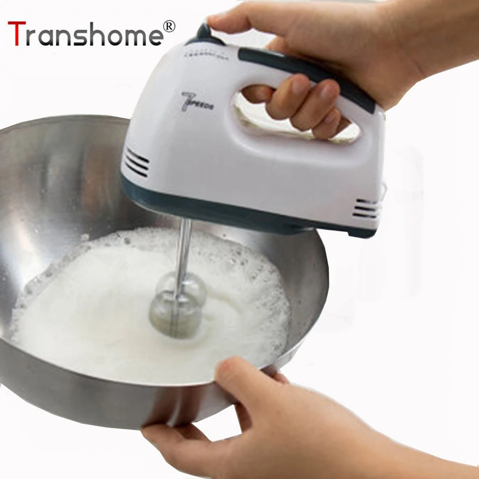 

Transhome Hand Mixer Egg Beater 7 Speed Electric Handheld Milk Frother Blender Mixer Stirrer Food Processor Kitchen Tools 2019
