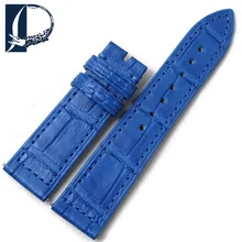 Pesno Suitable for FM Heart Alligator Skin Leather Watch Strap 18mm Blue Women Watch Accesories