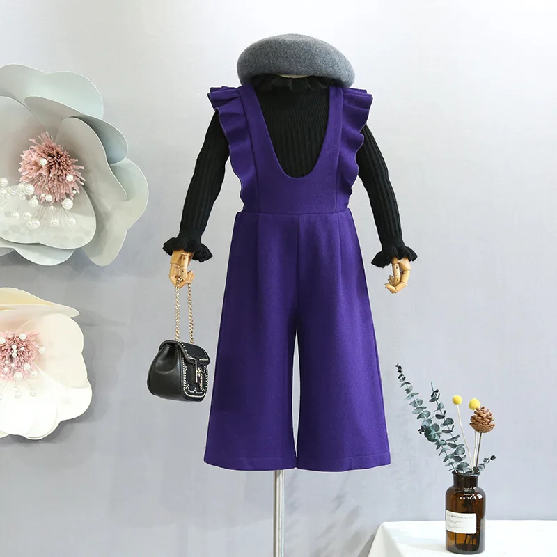 Children's 2018 autumn and winter new girls's pant sweet,jumpsuit, wool, wide-leg pants, tide overalls baby girl overalls Children's 2018 autumn and winter new girls's pant sweet,jumpsuit, wool, wide-leg pants, tide overalls baby girl overalls