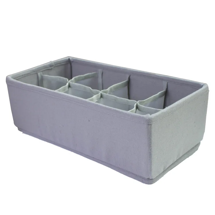 Foldable Underwear Storage Boxes Washable Closet Drawer Socks Organizer with Zipper - Цвет: Gray Style 1