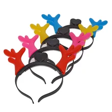 10 шт./партия, мультяшный мерцающий свет, голова рога, одежда, игрушки, Рождественская Детская игрушка, красочная рога, светодиодная повязка на голову, товары для фестиваля