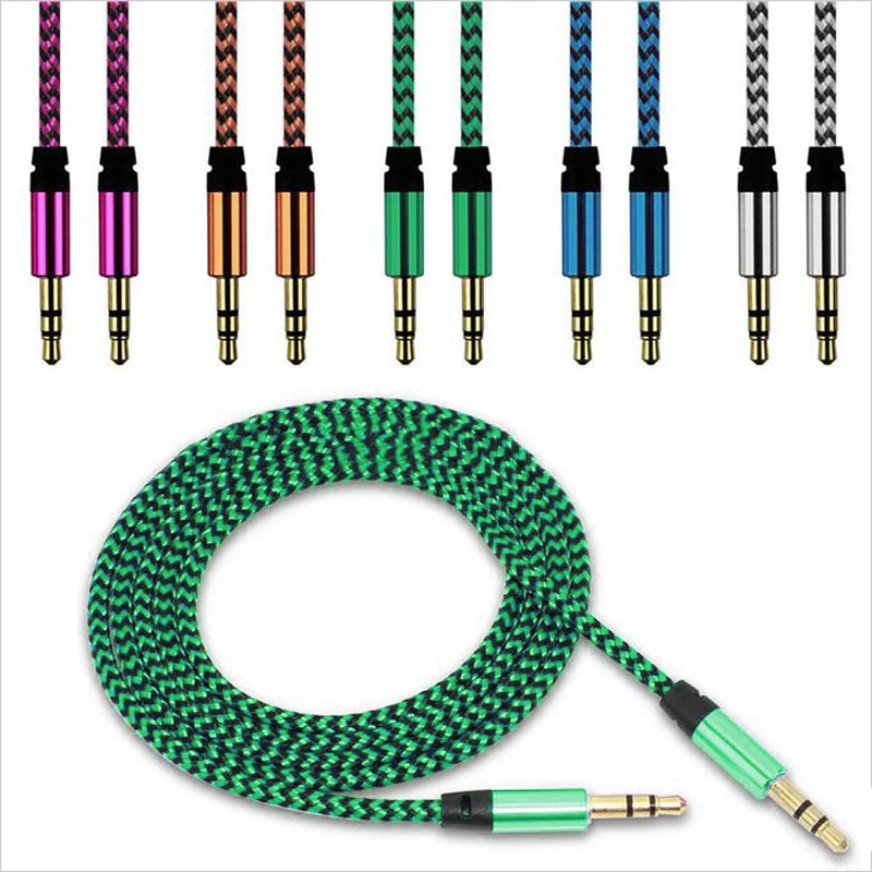 

3.5mm Jack Male to Male Car Aux Stereo Audio Auxiliary Cable Line for iphone 6 6s Plus Samsung S6 S7 Xiaomi Huawei Sony Meizu LG