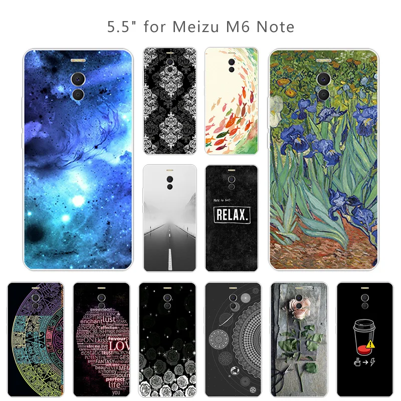 5 ''для Meizu M6 Note Мягкий силиконовый чехол из ТПУ для Meilan чехлы телефонов Fundas Coque
