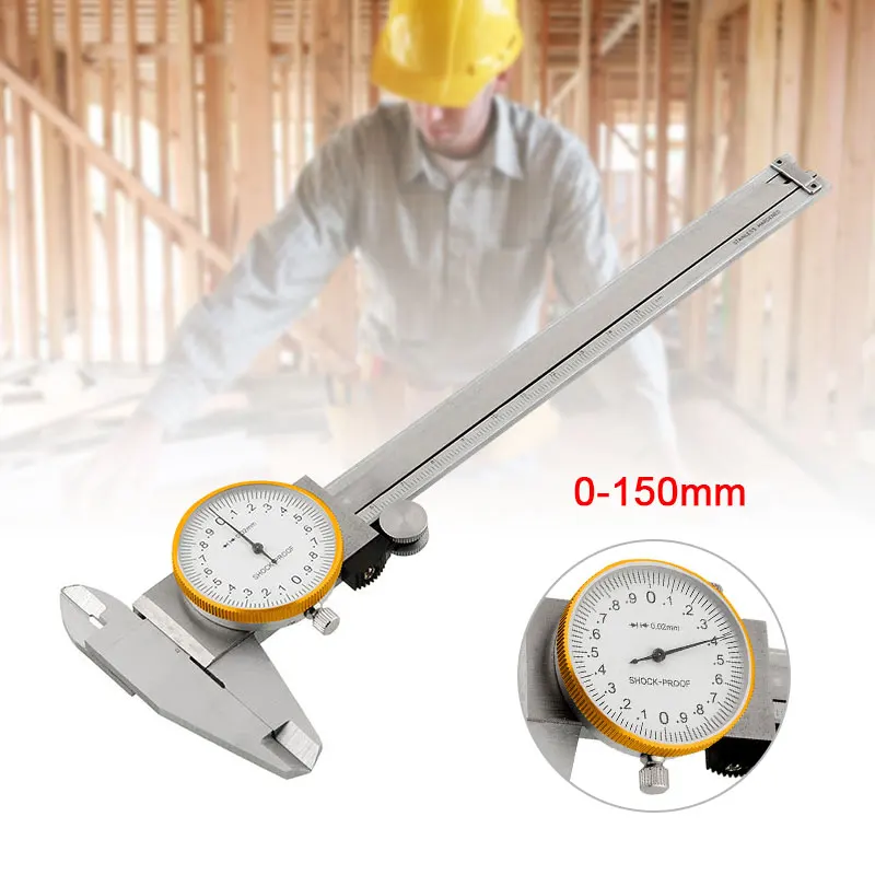 

Cobee Dia1.5'' Dial Caliper 150mm 0-150mm 0-6" Digital Vernier Metal meter Micrometer tester high-precision Caliper rule