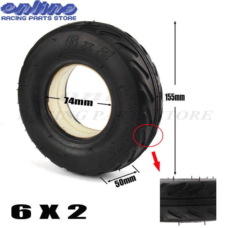 

New 6X2 Solid tire without inner tube tire Electric Scooter Wheel Chair Truck Use 6" Tire Tyre F0 Pneumatic Trolley Cart