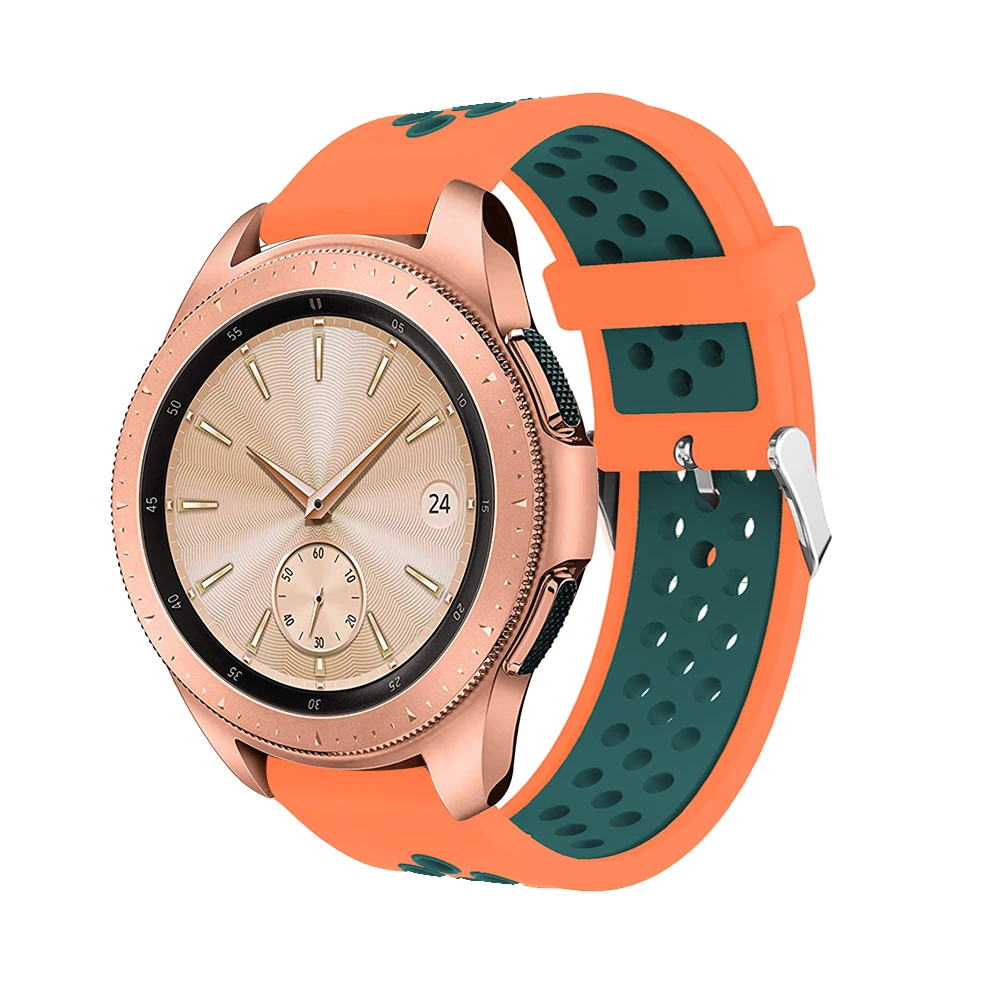 20 мм 22 мм Силиконовые Резиновые шестерни S3 Ремешки для наручных часов для samsung Galaxy Watch Active Galaxy Watch 46 мм ремешок Galaxy Watch 42 мм браслет