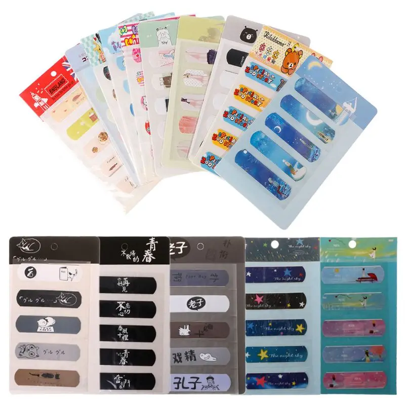 

5pcs Breathable PE Bandages Band Aid Waterproof Cute Cartoon Hemostasis Adhesive