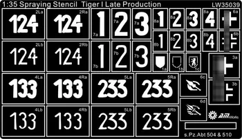 

1/35 WWII German Tiger I Late Production s.Pz.Abt 504 & 510