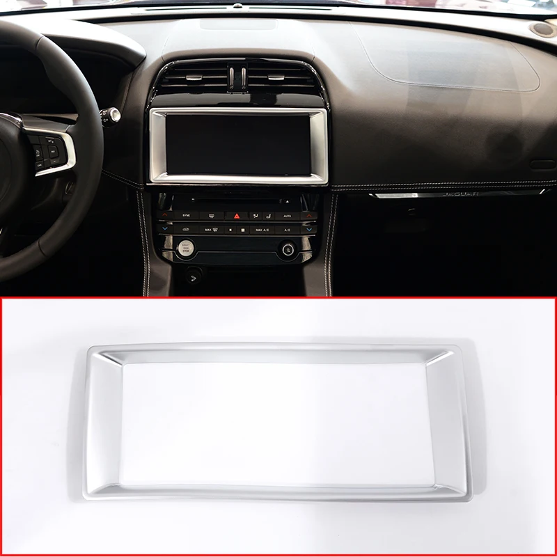 

For Jaguar F-Pace f pace 2016 Car Styling ABS Chrome Touch Screen Navigation Frame Cover Trim Sticker Accessories