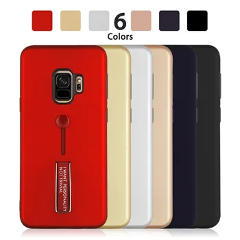 

1000PCS Fashion Kickstand Case For Samsung Galaxy S10 Plus S10E S9 S8 S7 S6 Edge Note 9 8 M10 M20 Finger Loop Strap Armor Cover