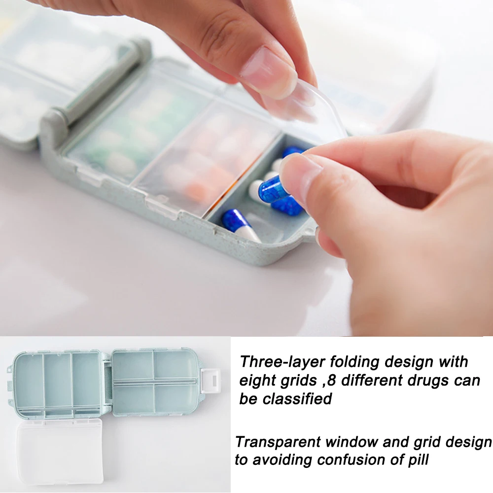 Пластиковая коробка для таблеток, переносные медицинские наборы, коробка для хранения витаминных таблеток, Разлагаемый контейнер для таблеток, переносные товары для здоровья и путешествий