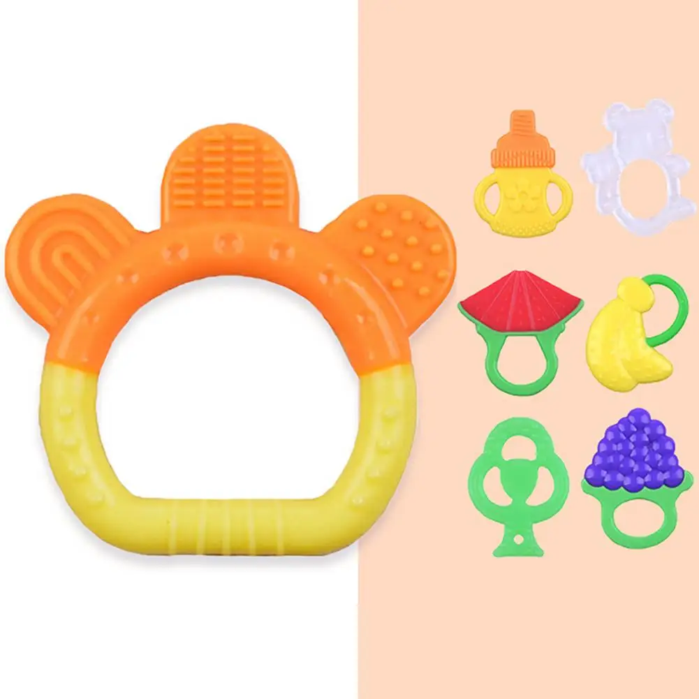 

Baby Infant Rattle Grape Bear Silicone Teether Soothing Tooth Chew Teething Toys set
