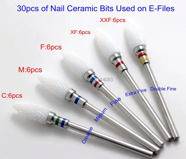 30pcs Professional Ceramic Nail Polish Drill Or Files Bit Tools 3 32 30pcs Professional Ceramic Nail Polish Drill Or Files Bit Tools 3 32 Shank Ems