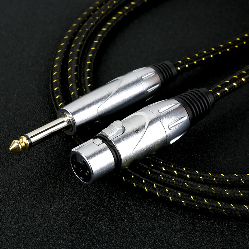 Soundking высококачественный микрофонный кабель XLR Female to jack 6 5/6 35 (1/4 &quot) штекер аудио