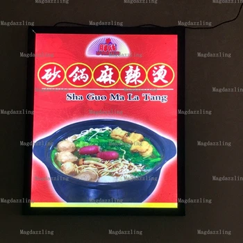 

5PCS Square Black Aluminum Snap Frame LED Edge-lit Menu Light Box,60x60CM Wall Mounted LED Menu Board for Restaurant