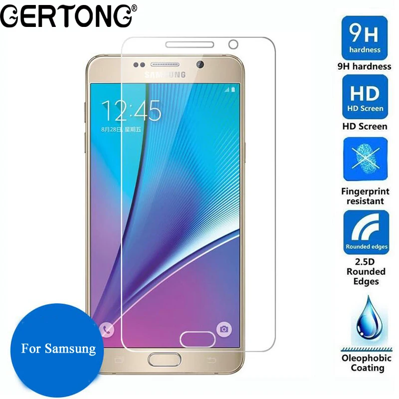 

GerTong For Samsung Galaxy J5 2016 J3 A3 A5 J1 Mini S6 S5 S4 S3 Mini Note 5 4 3 Tempered Glass Screen Protector Phone Case Film