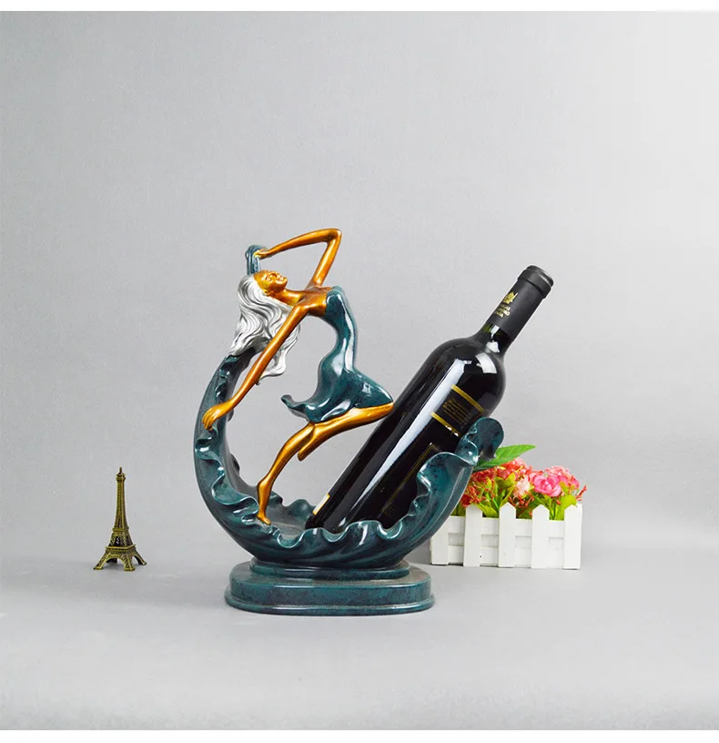 Dancing Girl Wine Rack Home Bar Champagne Holder Tray Party Grape Wine Display Display Stand Rack Shelf Quality Beauty Sculpture