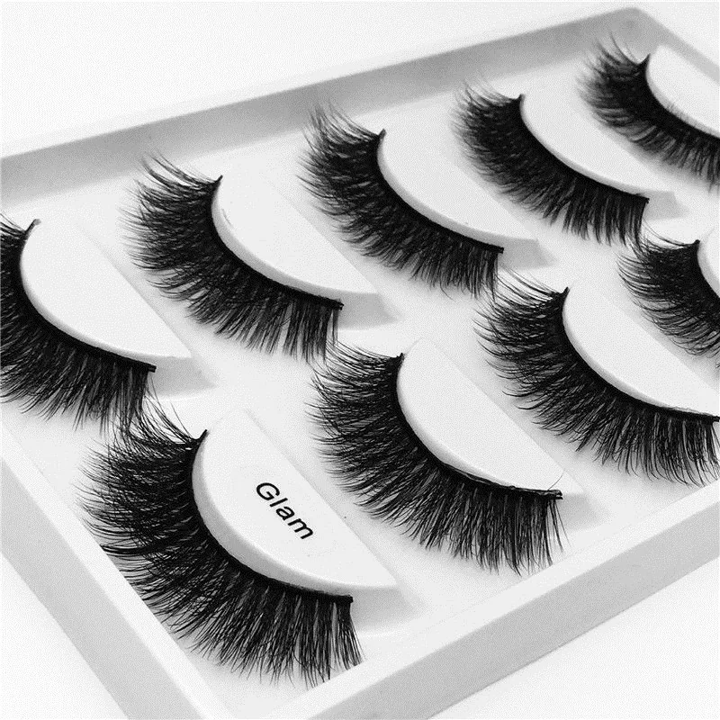 Mink False Eyelashes 3D Naturally Intensive Handmade Cross Long Eyelash Cosmetics | Красота и здоровье