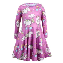 2018 Kids Dress for Girl Cartoon Girls long sleeve Dresses Unicorn Children Clothing Winter Cute Toddler Fashion Party Costume 2018 Kids Dress for Girl Cartoon Girls long sleeve Dresses Unicorn Children Clothing Winter Cute Toddler Fashion Party Costume