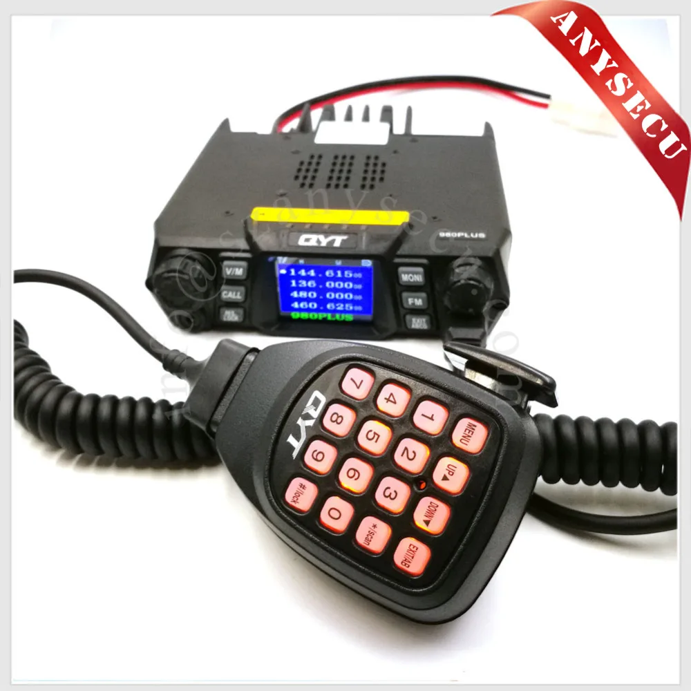 

Mobile Radio QYT KT-980Plus Dual Band Quad display 75W Car Trunk FM Mobile Transceiver Two Way Radio Update version of KT-UV980