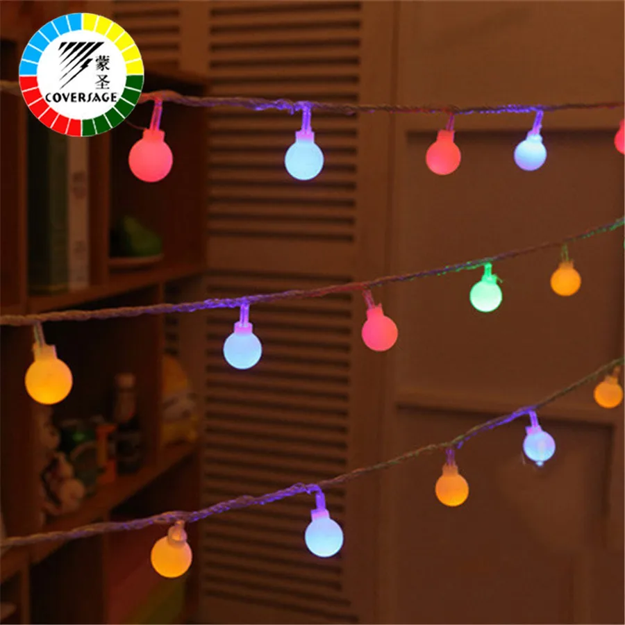 Coversage 6M 40 Led Christmas Tree Garland String Xmas Decoration Outdoor Ball Curtain Navidad Curtain Fairy Holiday Lights Coversage 6M 40 Led Christmas Tree Garland String Xmas Decoration Outdoor Ball Curtain Navidad Curtain Fairy Holiday Lights