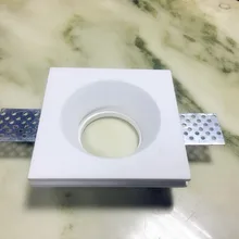 Гипс Светильник направленного света с GU10 светодиодный лампы, гипс, свет Trimless светильник для гипсокартона, встраиваемые потолочные светильники для использования в помещениях и светодиодный прожекторы