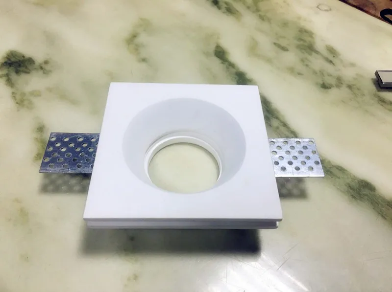 

Gesso down light with GU10 LED bulb, plaster light Trimless gypsum light, Recessed ceiling light for indoor, LED spotlights