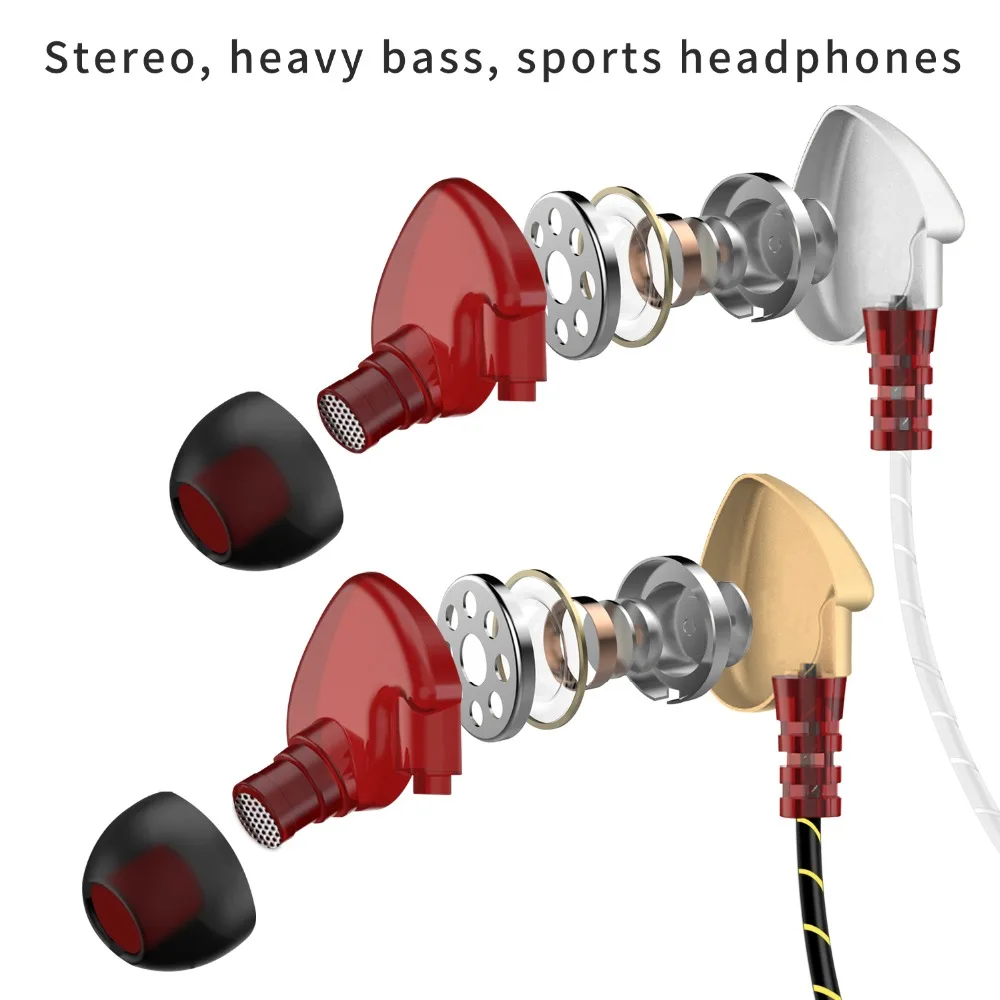 Wired Earphones VPB V11 Sport Earphone Super Bass 3.5mm Crack Earphone Earbud with Microphone Hands Free Headset for Samsung