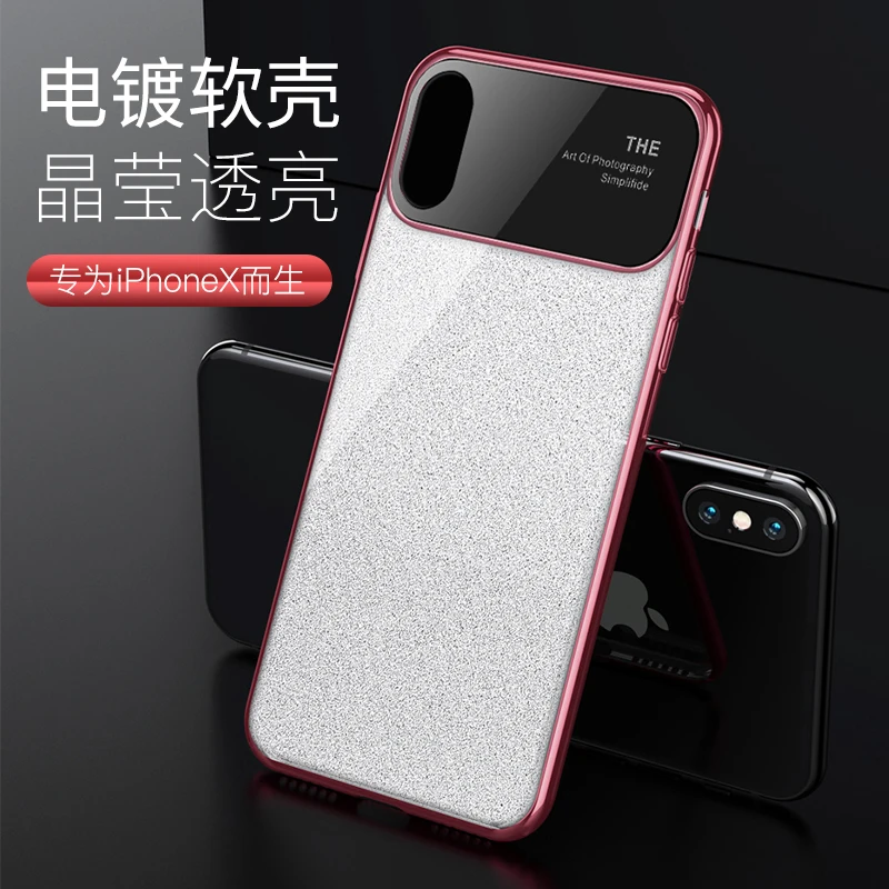 

New plating phone case For iPhone 8 case Luxury glitter shockproof Soft Silicone Cover For iPhone X 7 8 6 6S Plus 5 5S SE case