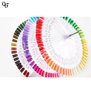 

New Wholesale 120tips Nail Art Display Chart Spiral Display of Nail Polish Plastic Display Fan / Umbrella Showing Shelf s01