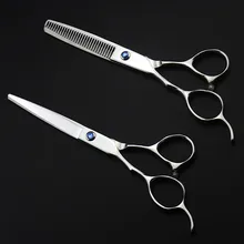Профессиональный левосторонний 6 и 5,5 дюймов Япония 440c стальные ножницы для волос набор истончение горячие ножницы для резки Парикмахерские ножницы
