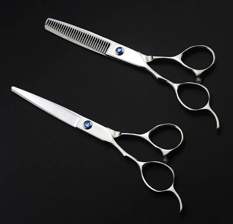 professional Left hand 6 & 5.5 inch Japan 440c steel hair scissors set