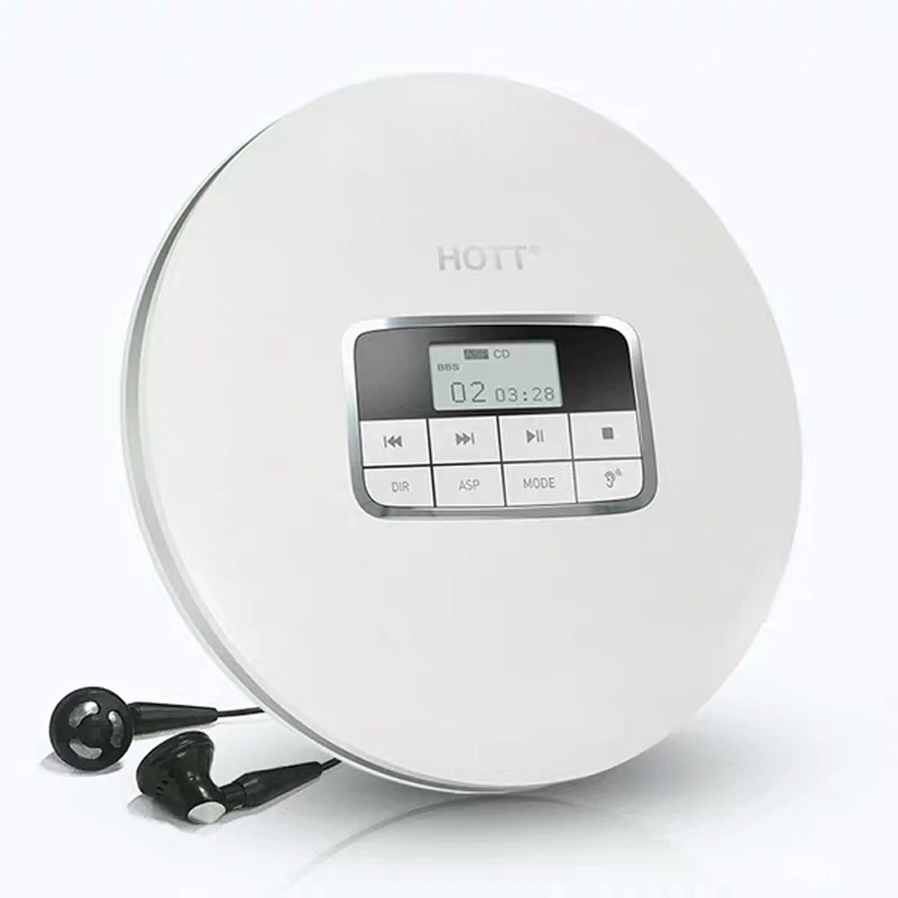 

Portable CD player, CD walkman, play disc of CD and MP3 format, with LED display, high quality sound, enjoy music and audio book