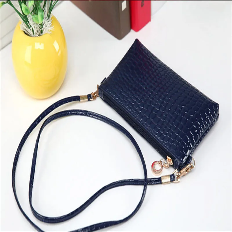 Женская новая модная Высококачественная сумка из крокодиловой кожи, сумка-мессенджер через плечо, клатч, сумка на плечо - Цвет: Blue