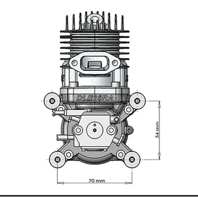 DLE30 30cc газовый двигатель для радиоуправляемого самолета фиксированная модель крыла однотактный двухтактный ветер холодный руки старт после удара