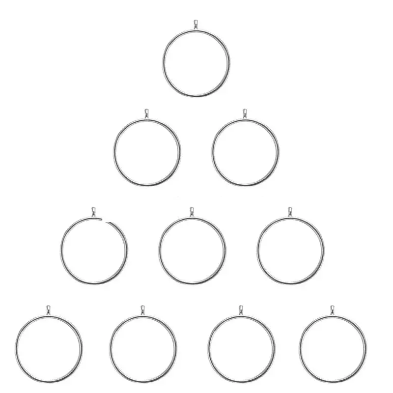10 шт 25 мм Серебряная основа пустая рамка Кабошон Установка ювелирные изделия круглые подвески Лотки для сережек Стеклянные Подвески Изготовление ювелирных изделий