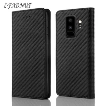 L-FADNUT углеродного волокна Флип кожаный чехол для samsung Galaxy S8 плюс S9 S10 бумажник чехол для samsung S7 край S6 S5 нео-Записка 9