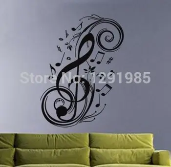 

Music Heart decals wall saying vinyl lettering home decor decal stickers quotes fashion Poster