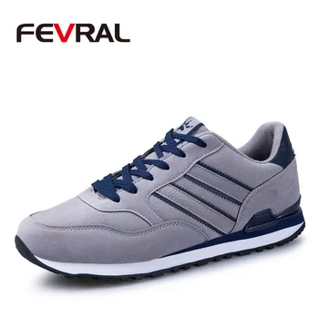

FEVRAL Men Casual Shoes Spring Summer Fashion Men's Sneakers Hot Outdoors PU Shoes Men Lace Up Breathable Men Shoes Size 38-45
