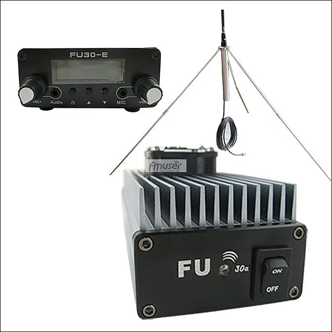 

free shipping10pcs 30W Professional FM amplifier transmitter 85 ~ 110MHz fmuser FU-30A kits