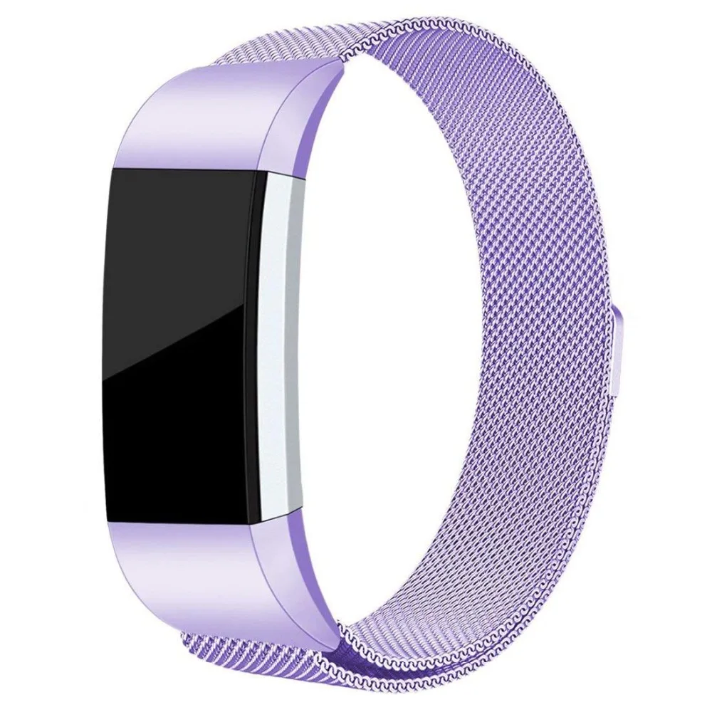 Для Fitbit Charge 2 Фитнес трекер маленький большой, магнитная застежка Milanese Loop band Нержавеющая сталь Спорт браслет