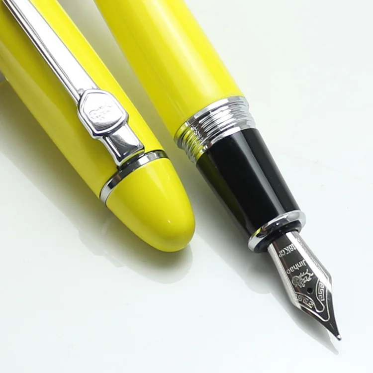 JINHAO 159 широкий 18KGP 0,7 мм перо Fountian Ручка 19 цветов черный лак Золотая отделка большой тяжелый подписи Бизнес Офис