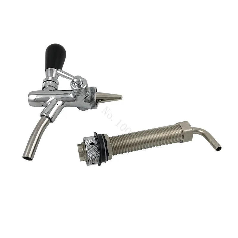 

Adjustable Draft Beer Faucet G5/8 130mm Long Shank With Chrome Plating For Kegerator Tap Homebrew Dispenser Bar Wine Tools