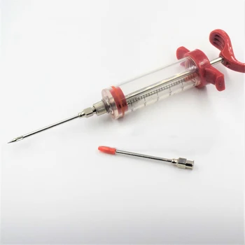 

Top Selling BBQ Meat Syringe Marinade Injector Turkey Chicken Flavor Syringe Kitchen Cooking Syinge Accessories