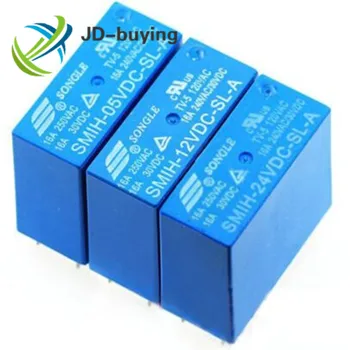 

100PCS Power relays SMIH-05VDC-SL SMIH-12VDC-SL-A SMIH-24VDC-SL-A 5V 12V 24V 16A 6PIN A group of normally open