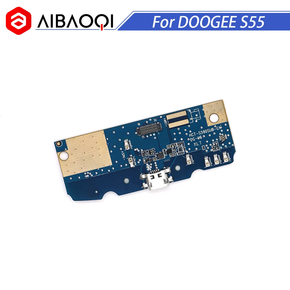 

AiBaoQi New Original usb plug charge board For Doogee S55 Phone Flex Cables charging module Microphone cell phone Mini USB Port