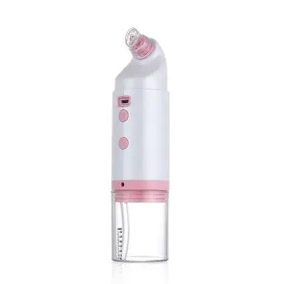 Электрический прибор для удаления угрей и угрей, вакуумный очиститель пор, циркуляция воды, воздушные пузырьки, очищающий уход за лицом, инструмент для красоты - Цвет: white pink