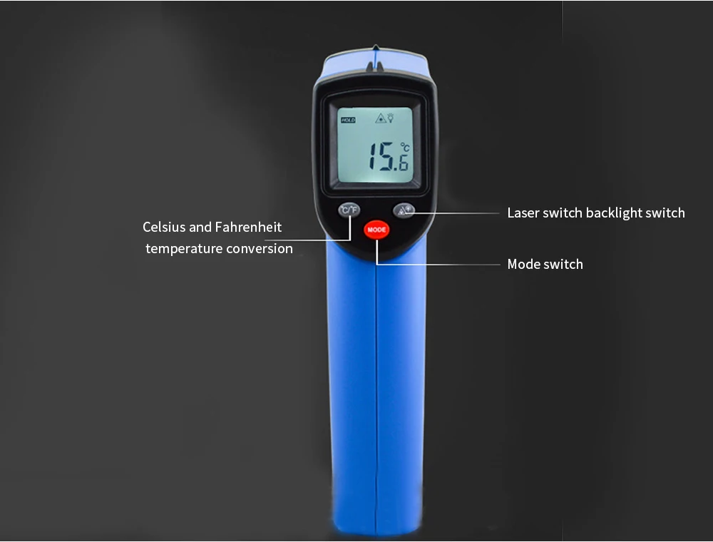 Инфракрасный термометр электронный термометр ручной промышленный Высокоточный Бесконтактный инфракрасный термометр без аккумулятора